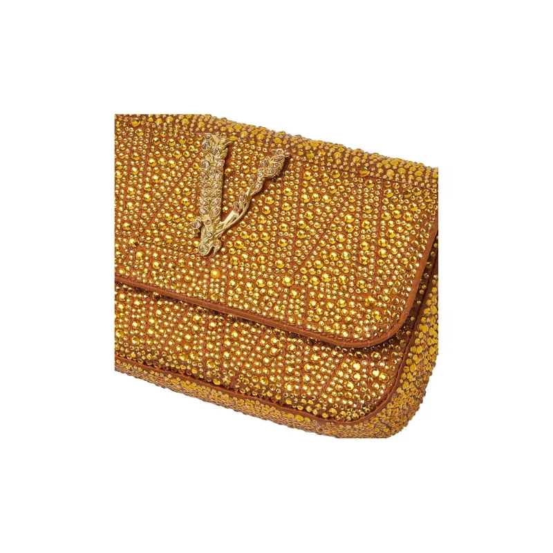 FANSIZHE Virtus Viscose Blended Mulberry Silk Crossbody Bag Shoulder Bag Women's Gold-3