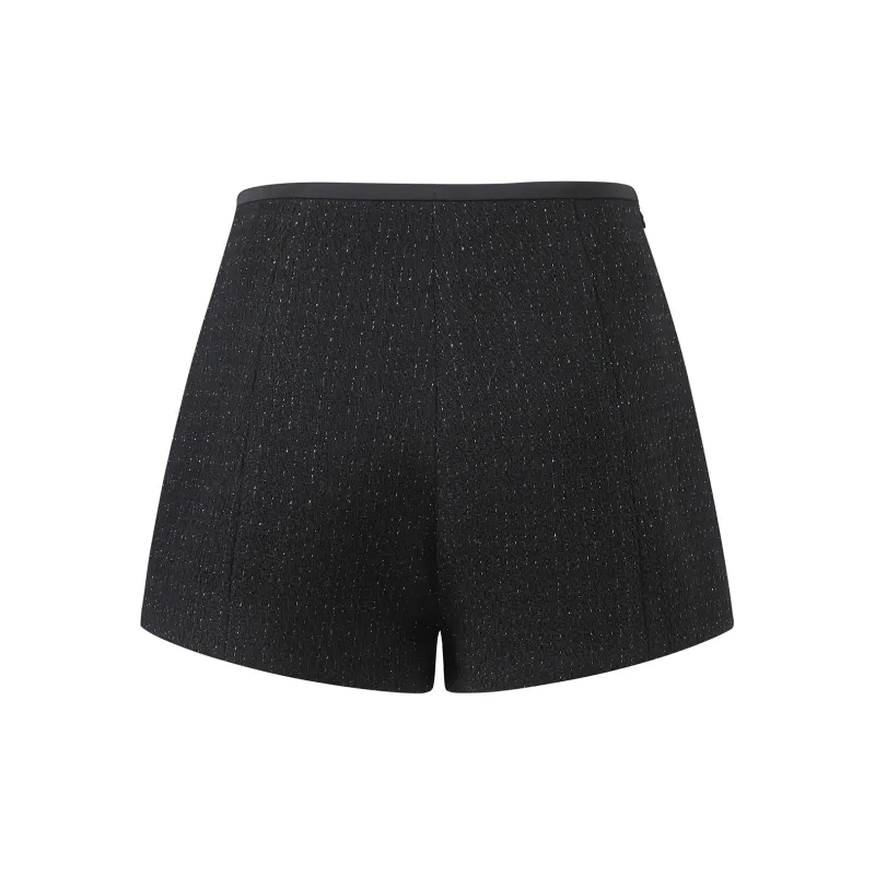 Three Quarters Casual Shorts Women's Black-1
