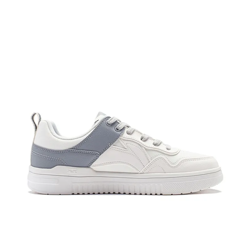 LiNing Cyan Cloud Anti Slip And Wear Resistant Breathable Low Top Skateboard Shoes Men's Mist White/Ultimate Gray-1