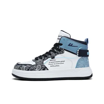 WARRIOR Skateboard Shoes Unisex High Top Dark Blue/Light Blue