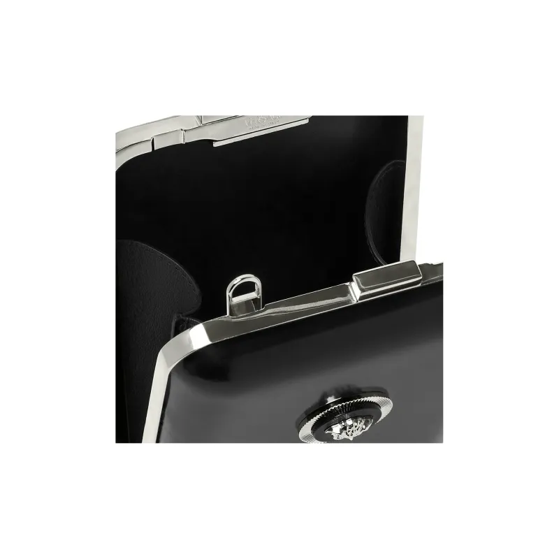 VERSACE MEDUSA BIGGIE Series Cow Leather Shoulder Bag, Crossbody Bag Regular Men's Black-2