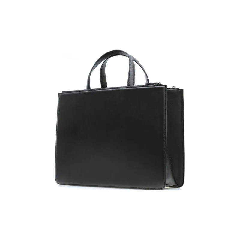 Valentino Leather Laptop Bag Regular Men's Black-1