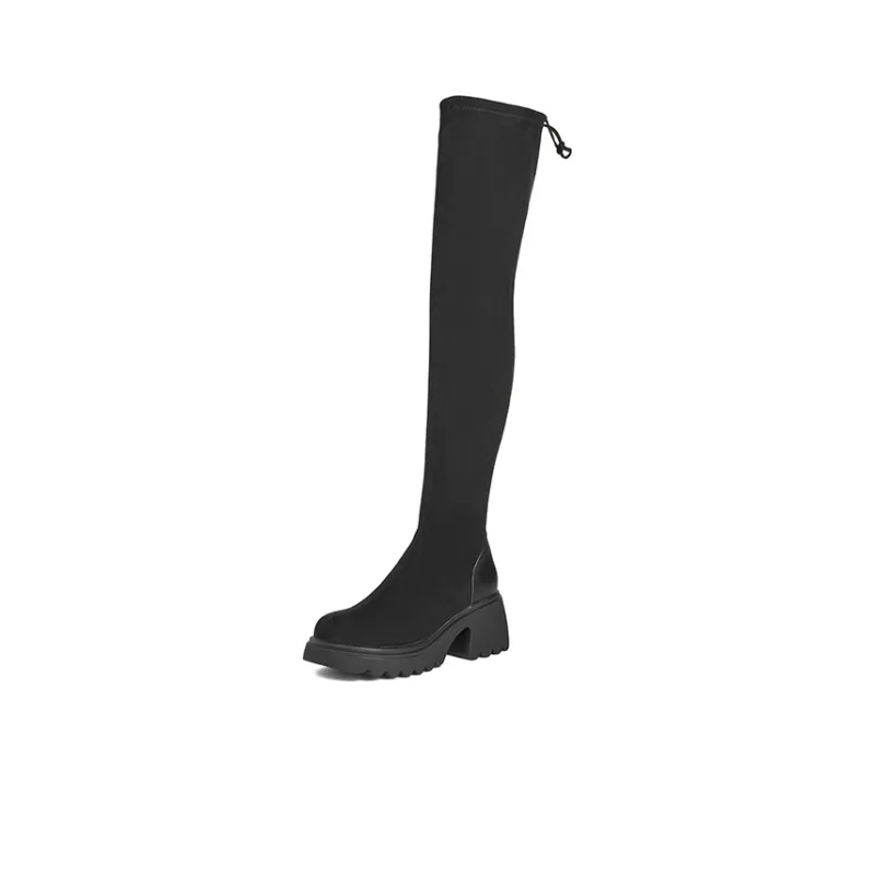 JOSINY Knee-high Boots 6.5cm Women's Black-1