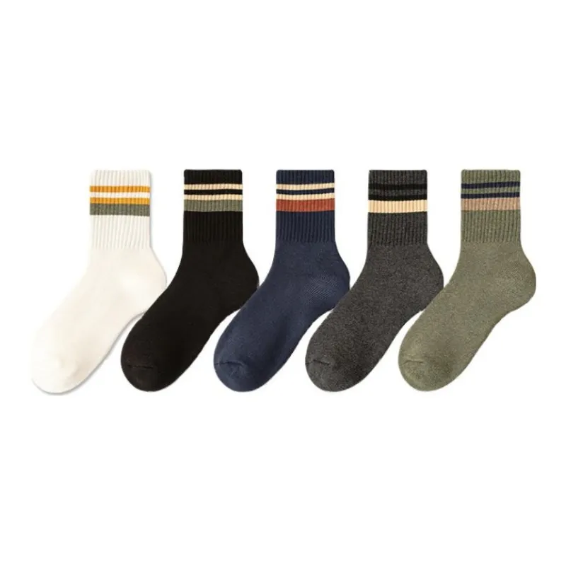 MIIOW Mid Calf Socks Men's 5 Pack-7