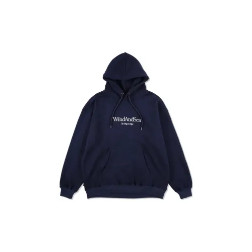 WIND AND SEA Sweatshirts Unisex Marine Blue