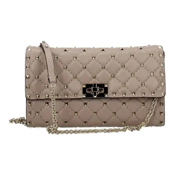 Valentino GARAVANI Leather Shoulder Bag Crossbody Bag Medium Size Women's Light Brown