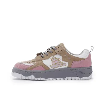 MALEMONKEY Fire Mountain Ice Cream Casual Shoes Abrasion-Resistant Slip-Resistant Low-Top 4cm Women's Pink