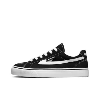 Warrior Slip Resistant, Abrasion Resistant, Lightweight Low Top Canvas Shoes Unisex Black White
