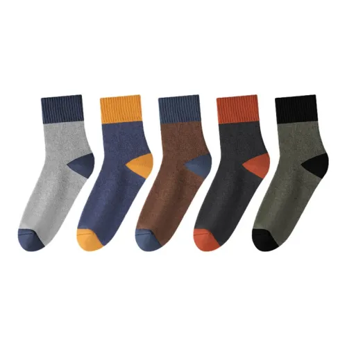 MIIOW Mid Calf Socks Men's 5 Pack
