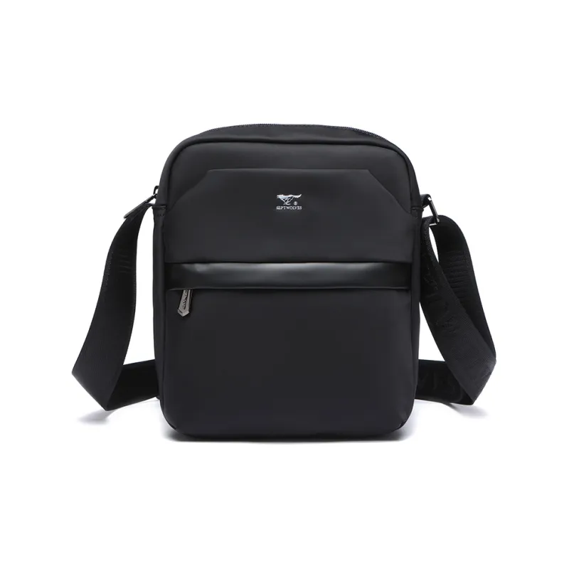 SEPTWOLVES Nylon Shoulder Bag, Crossbody Bag Regular Unisex Black-1