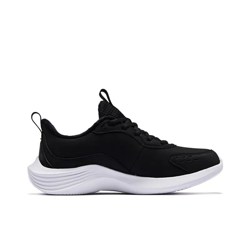QIAODAN Cushioning Wear Resistant Low Top Running Shoes Women's Black-1
