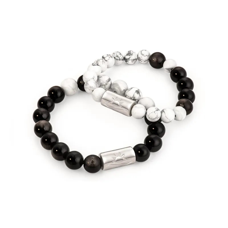 SIMPLE JOYS Obsidian Bracelets Unisex-2