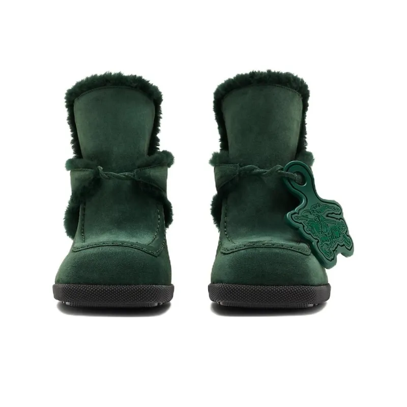 Burberry Highland Shearling-trim Suede Mules-2