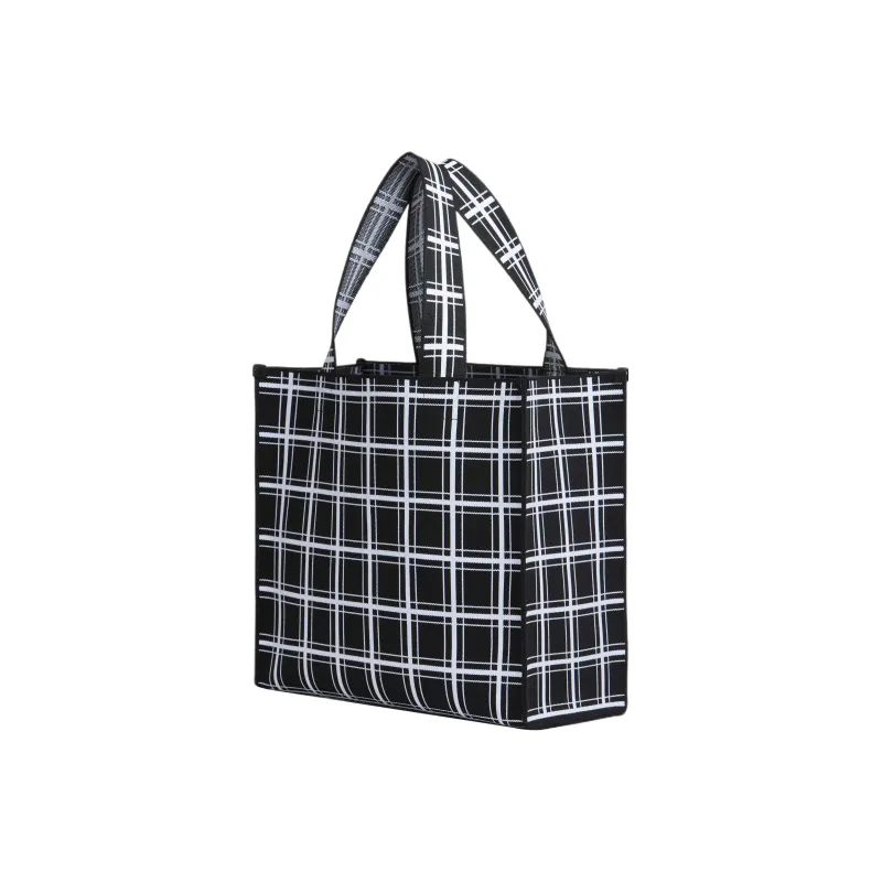 MARNI Logo Patch Checked Tote Bag-2