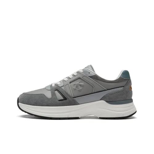 DESCENTE DUALIS Cushioning Low Top Casual Shoes Unisex Gray