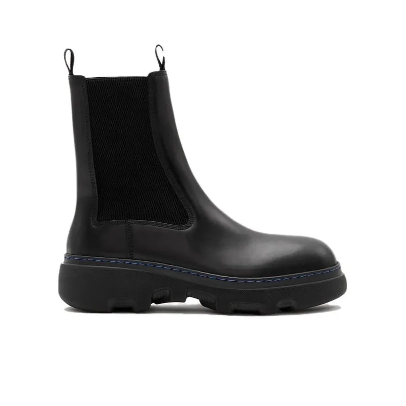 Burberry Round-toe Leather Boots-0