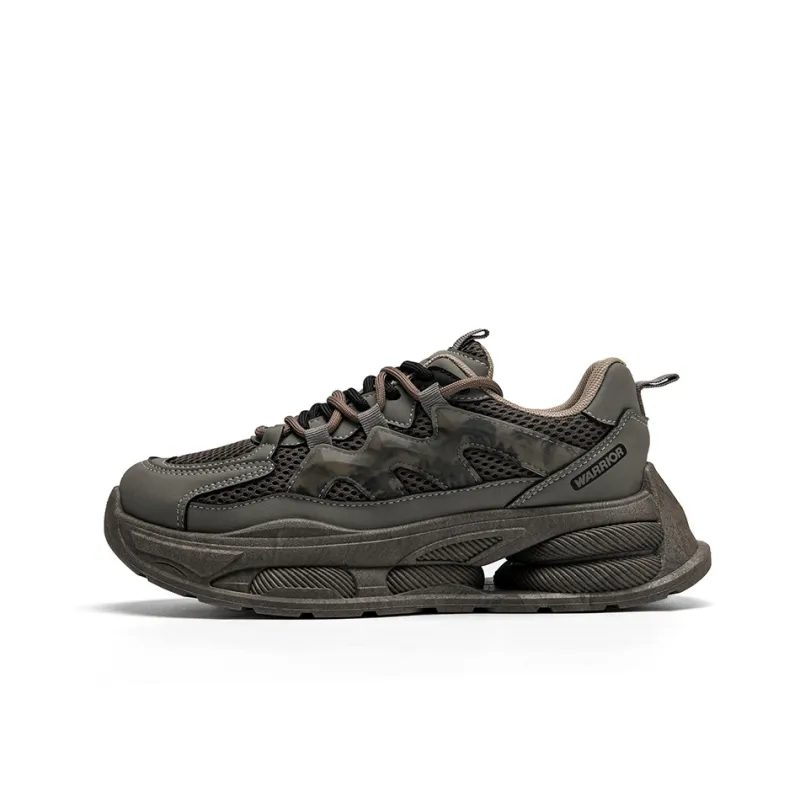 WARRIOR Chunky Sneakers Unisex Low Top Gray-0