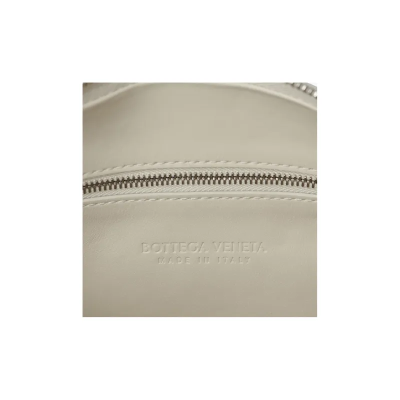 Bottega Veneta Leather Crossbody Bag, Shoulder Bag Women's White-4