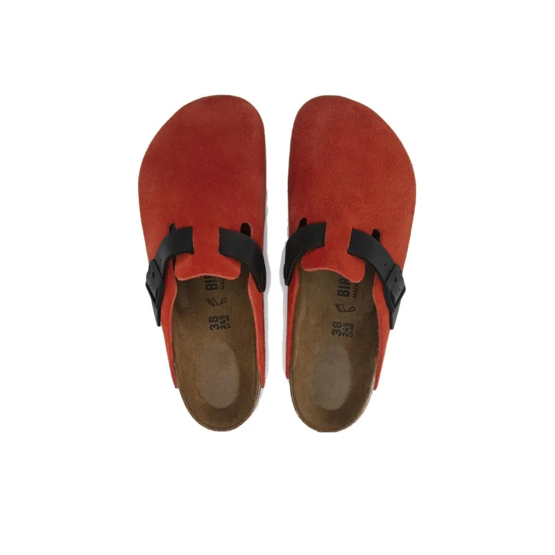 Birkenstock Closed Toe Slippers Women's Orange Black Regular-3