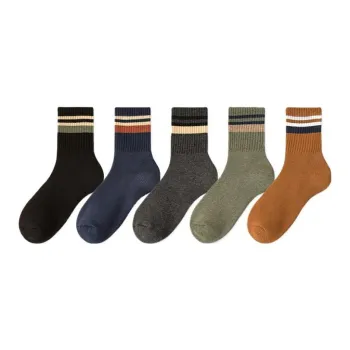 MIIOW Mid Calf Socks Men's 5 Pack