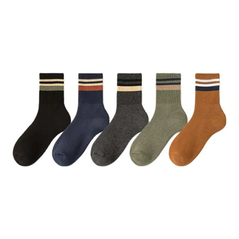 MIIOW Mid Calf Socks Men's 5 Pack-0