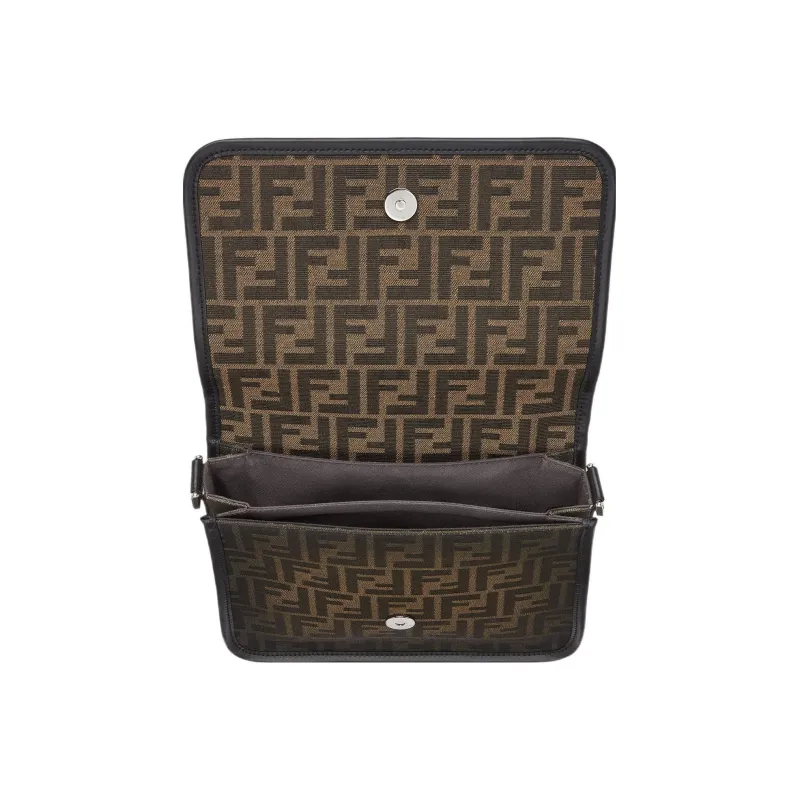 FENDI Polyester With Cotton Courier Bag Shoulder Bag Crossbody Bag Regular Men's Brown-3