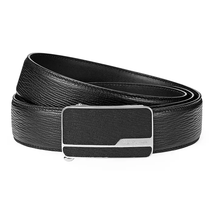 FAIRWHALE Water Ripple Business Cow Leather Belts Men's Width 3.4CM-1