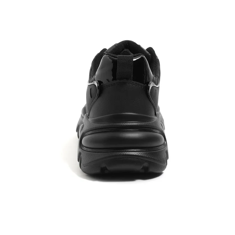 HUANQIU Cushioned Anti-Slip Wear-Resistant Lightweight Height Increasing Low-Top Chunky Sneakers Women's Ecru-3