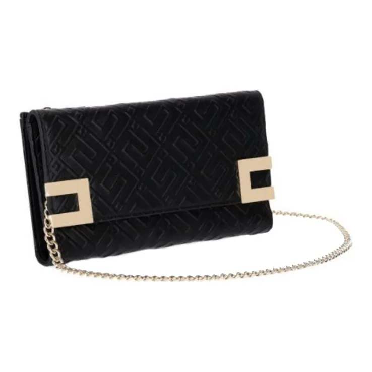 Elisabetta Franchi Polyurethane Shoulder Bag Crossbody Bag Clutches Women's Black-1