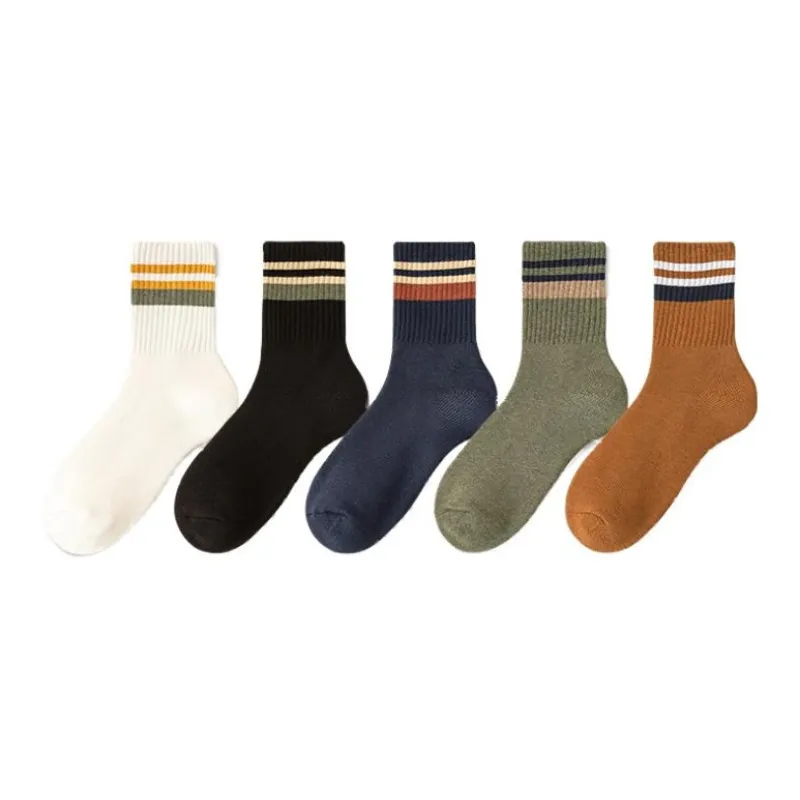 MIIOW Mid Calf Socks Men's 5 Pack-5