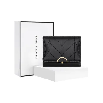 Simvay Clos Cow Leather With Synthetic Leather Coin Purse ID Holder Card Wallet Regular Women's Black/Green