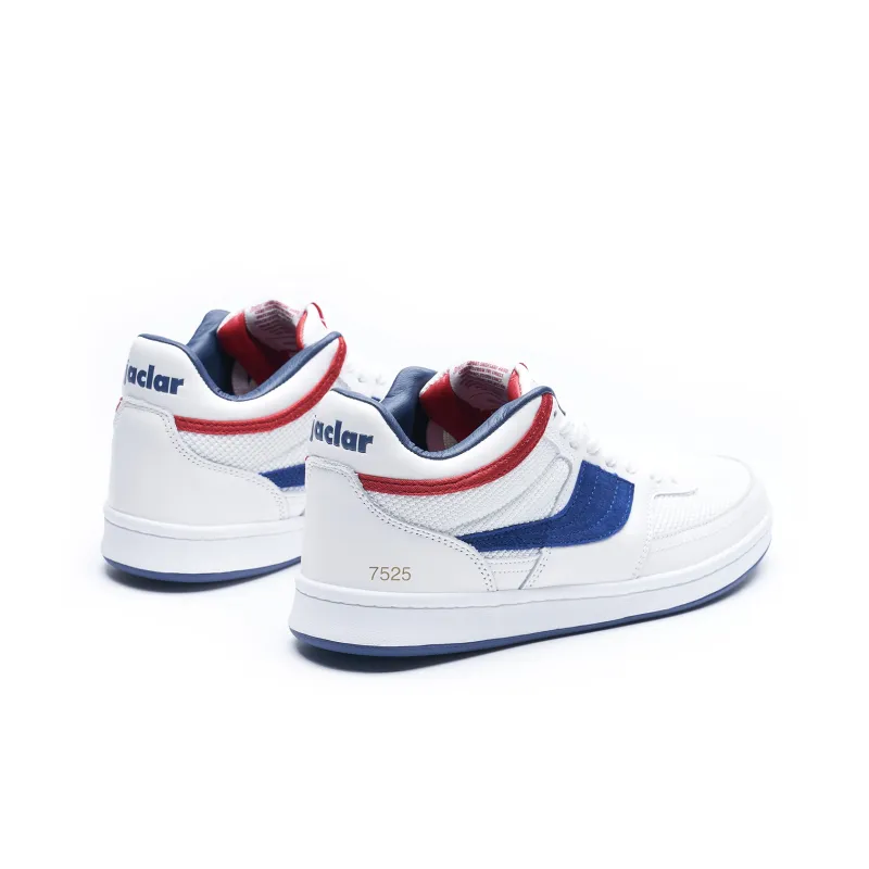 JACLAR Anti Slip Wear Resistant Low Top Skateboard Shoes Unisex White Blue-2