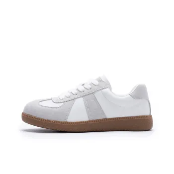 MALEMONKEY Low-Top Casual Skateboard Shoes Women's White Gray