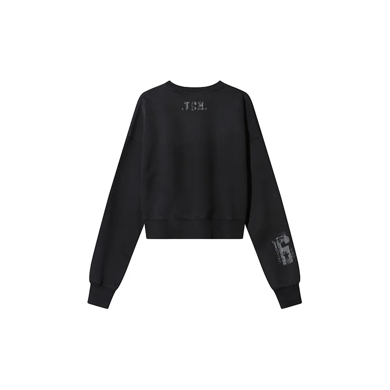 TCH Sweatshirts Women's Black With Silver Logo-1