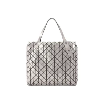 ISSEY MIYAKE Row Metallic Vinyl Chloride Handbag Regular Unisex Silver