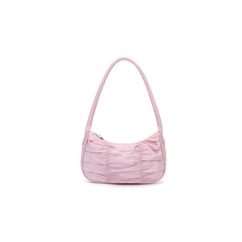 VANWALK Seaside Diary Series Polyester Crescent Bag, Shoulder Bag, Hobo Bag, Single Shoulder Bag Regular Women's Pink-3