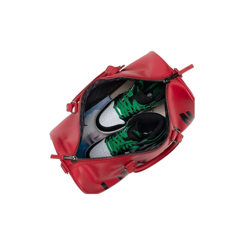 Jordan Polyester One Shoulder Portable Travel Bag Regular Unisex Red-3