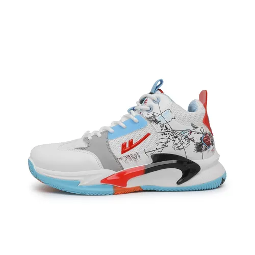 WARRIOR Basketball Shoes Men High-Top Blue/Red/Gray/Black/