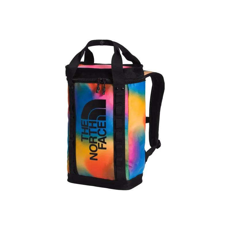 THE NORTH FACE Recycled Polyester Spandex Handbag Backpack Small Size Unisex Blue Gradient Print & Black-1