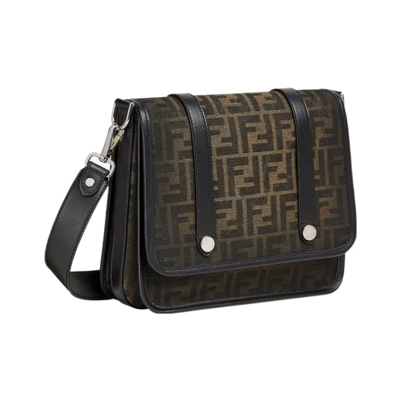 FENDI Polyester With Cotton Courier Bag Shoulder Bag Crossbody Bag Regular Men's Brown-1