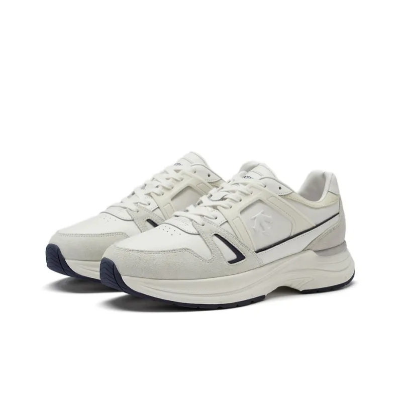 DESCENTE DUALIS Abrasion Resistant Low Top Casual Shoes Unisex White-1