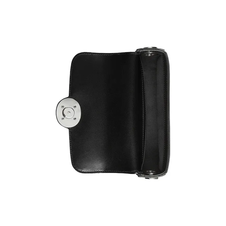 GUCCI Leather Portable Crossbody Bag Shoulder Bag Mini Women's Black-6