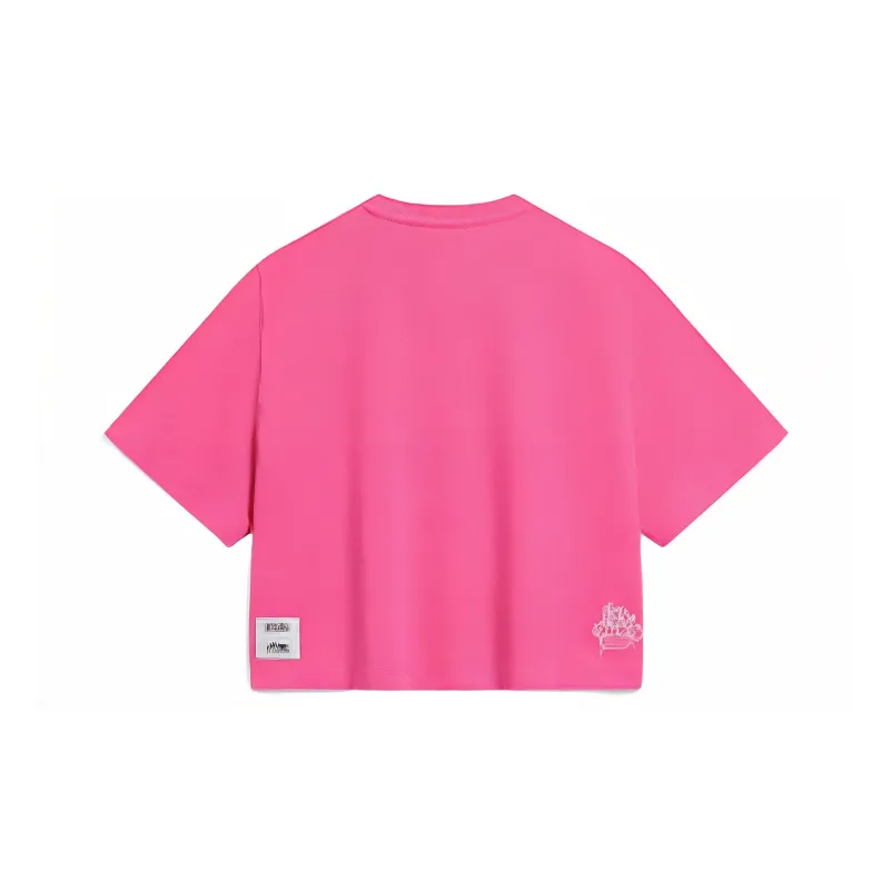 LiNing x LEAGUE OF LEGENDS Drop Shoulder Sleeve T Shirt Women's Vibrant Pink-1