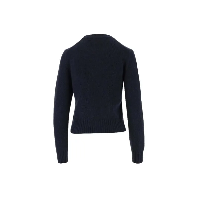 Ami Paris Long Sleeved Crewneck Knitted Jumper-1
