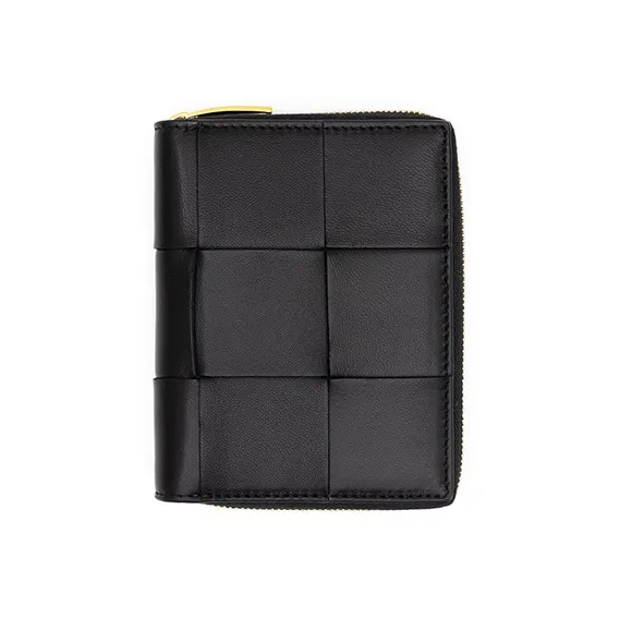 Bottega Veneta Lambskin Wallet Small Size Women's Black-0