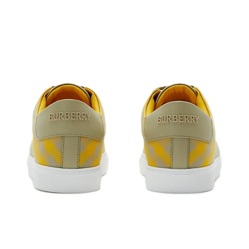 Burberry Checked Low-top Canvas Sneakers-3