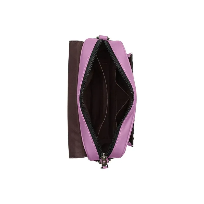 COACH Track Cow Leather Messenger Bag Shoulder Bag Crossbody Bag Large Size Men's Purple-2