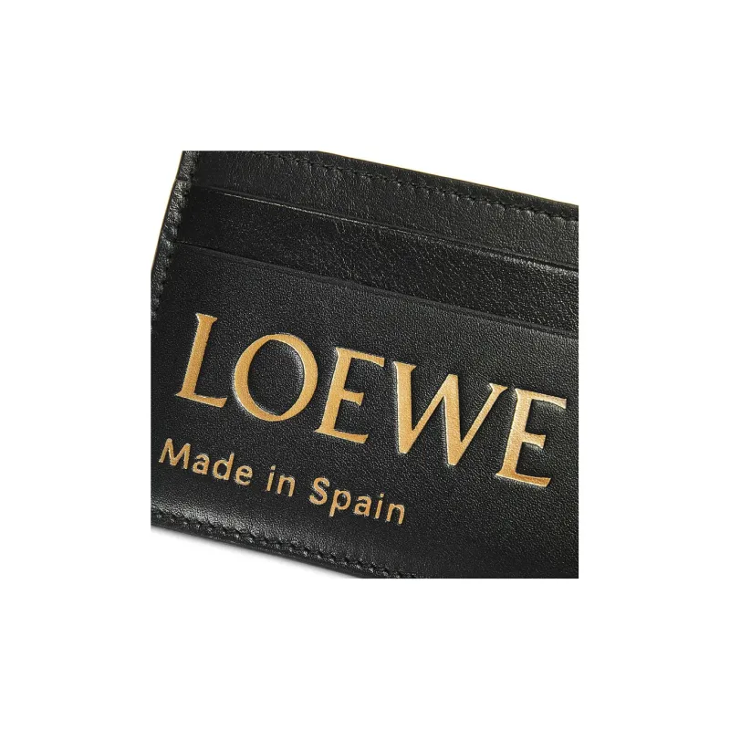 LOEWE Nappa Cow Leather Card Holder Women's Black-3