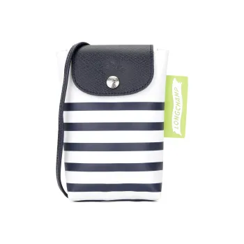 LONGCHAMP Canvas Bag, Cell Phone Pouch, Shoulder Bag, Crossbody Bag Mini Women's Blue/White