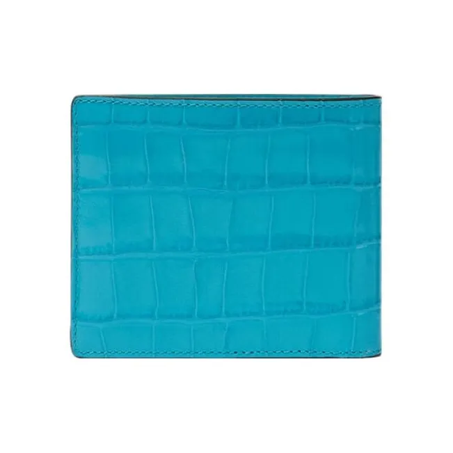 VERSACE MEDUSA BIGGIE Series Calfskin Wallet Regular Men's Turquoise-1